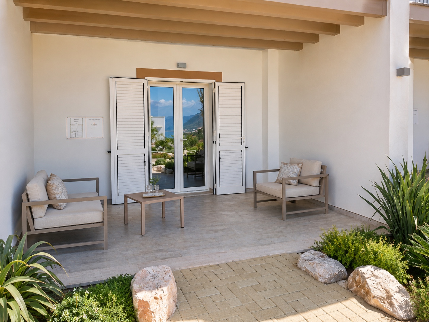 Terrasse des barrierefreien Comfort-Zimmers