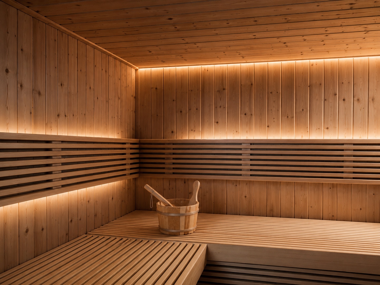 Wooden sauna at La Blanca Resort’s spa