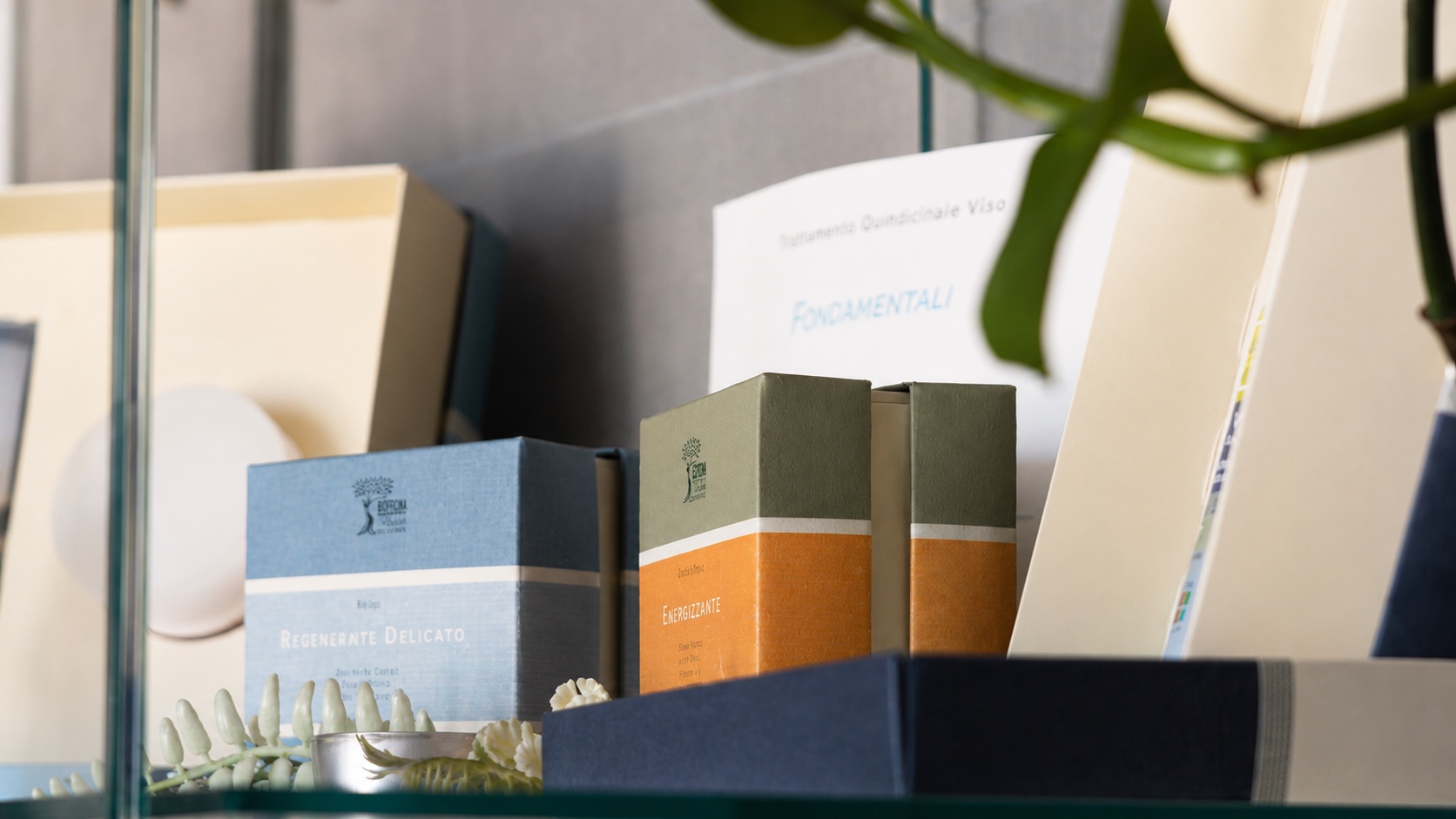 Productos seleccionados para los tratamientos del spa